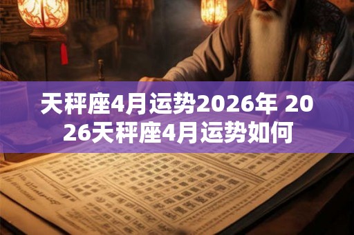 天秤座4月运势2026年 2026天秤座4月运势如何
