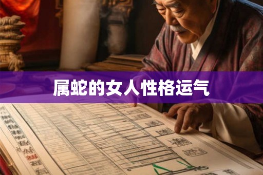 属蛇的女人性格运气