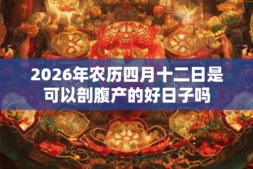 2026年农历四月十二日是可以剖腹产的好日子吗