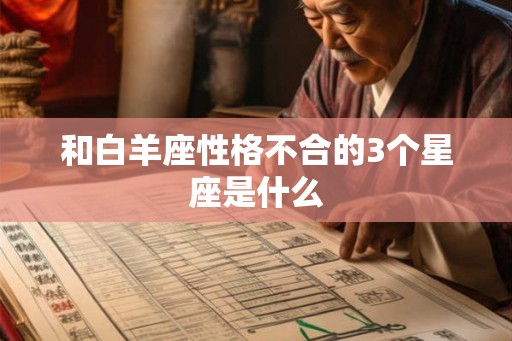 和白羊座性格不合的3个星座是什么 和白羊座性格不合的3个星座是什么