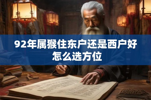 92年属猴住东户还是西户好 怎么选方位