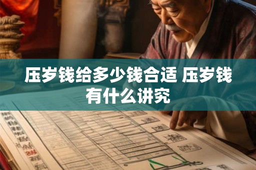 压岁钱给多少钱合适 压岁钱有什么讲究 压岁钱给多少钱合适 压岁钱有什么讲究