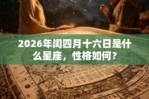 2026年闰四月十六日是什么星座，性格如何？