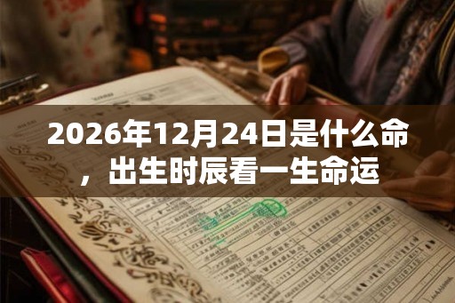 2026年12月24日是什么命，出生时辰看一生命运