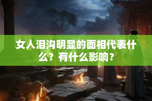 女人泪沟明显的面相代表什么？有什么影响？