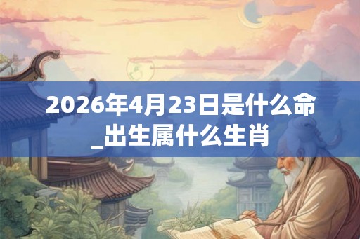 2026年4月23日是什么命_出生属什么生肖