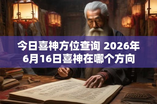 今日喜神方位查询 2026年6月16日喜神在哪个方向
