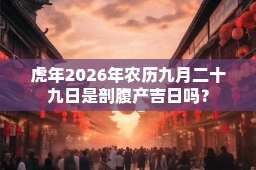 虎年2026年农历九月二十九日是剖腹产吉日吗？