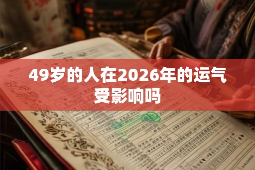 49岁的人在2026年的运气受影响吗