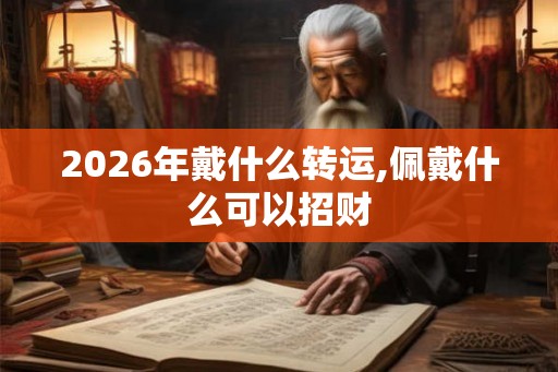 2026年戴什么转运,佩戴什么可以招财