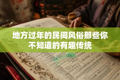 地方过年的民间风俗那些你不知道的有趣传统