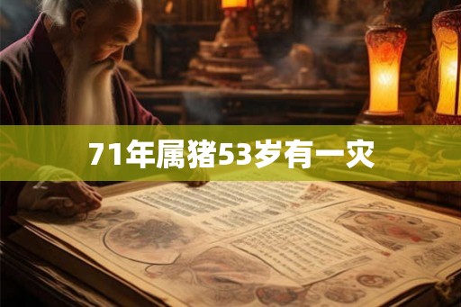71年属猪53岁有一灾
