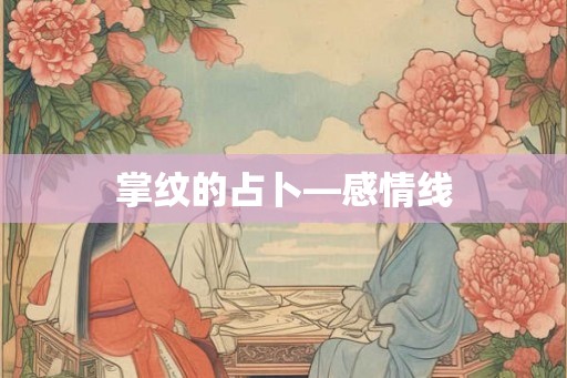 掌纹的占卜—感情线