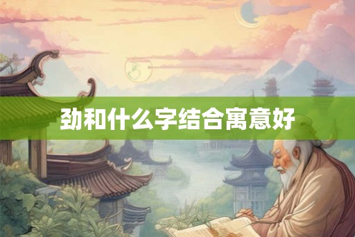 劲和什么字结合寓意好