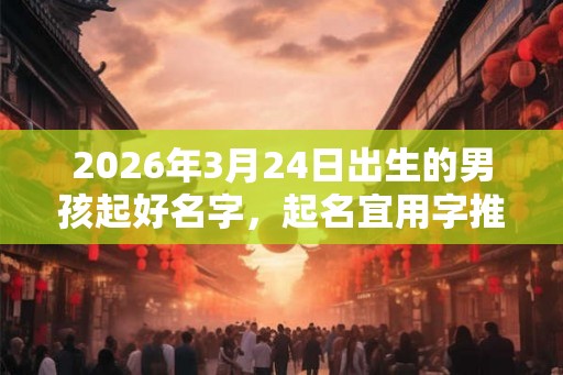 2026年3月24日出生的男孩起好名字，起名宜用字推荐