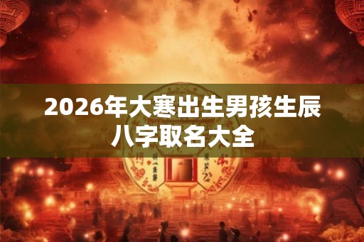 2026年大寒出生男孩生辰八字取名大全