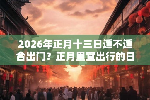 2026年正月十三日适不适合出门？正月里宜出行的日子