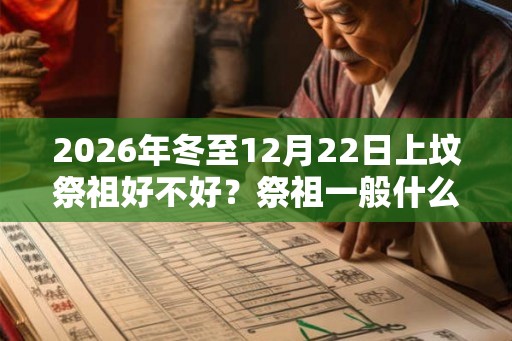2026年冬至12月22日上坟祭祖好不好？祭祖一般什么时间？