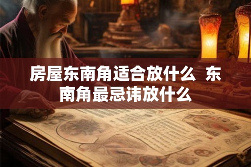 房屋东南角适合放什么  东南角最忌讳放什么