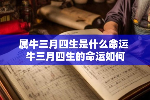 属牛三月四生是什么命运 牛三月四生的命运如何