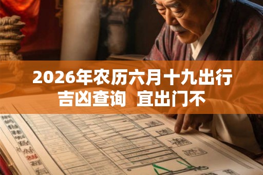 2026年农历六月十九出行吉凶查询 宜出门不 2026年农历六月十九出行吉凶查询 宜出门不