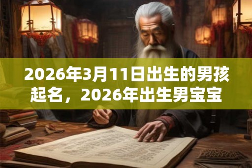 2026年3月11日出生的男孩起名，2026年出生男宝宝是什么命？
