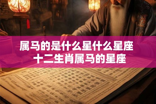 属马的是什么星什么星座  十二生肖属马的星座