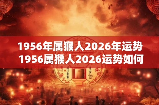 1956年属猴人2026年运势 1956属猴人2026运势如何