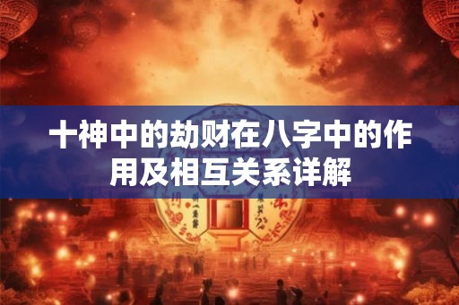 十神中的劫财在八字中的作用及相互关系详解