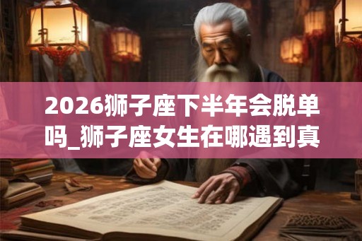 2026狮子座下半年会脱单吗_狮子座女生在哪遇到真爱 2026狮子座下半年会脱单吗_狮子座女生在哪遇到真爱