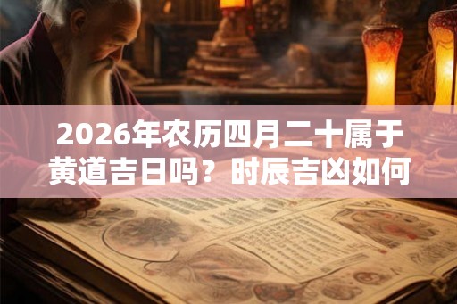 2026年农历四月二十属于黄道吉日吗？时辰吉凶如何？