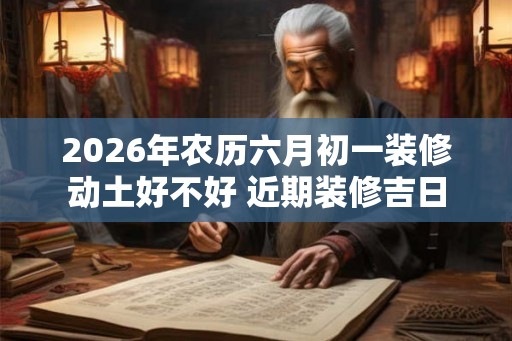 2026年农历六月初一装修动土好不好 近期装修吉日 2026年农历六月初一装修动土好不好 近期装修吉日