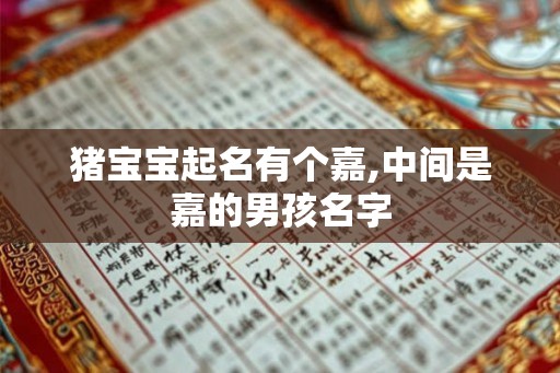 猪宝宝起名有个嘉,中间是嘉的男孩名字 猪宝宝起名有个嘉,中间是嘉的男孩名字
