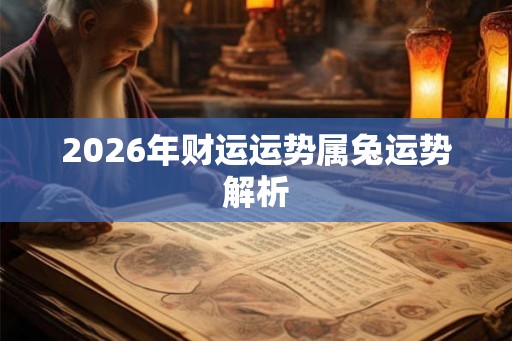 2026年财运运势属兔运势解析
