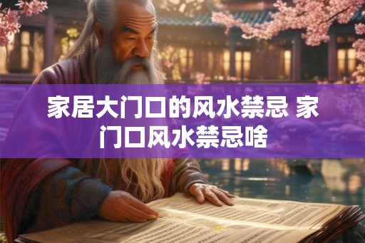 家居大门口的风水禁忌 家门口风水禁忌啥