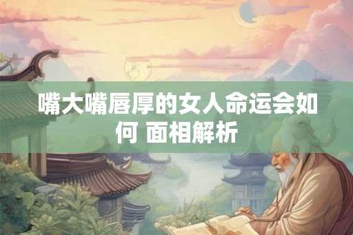 嘴大嘴唇厚的女人命运会如何 面相解析