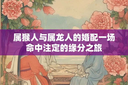 属猴人与属龙人的婚配一场命中注定的缘分之旅