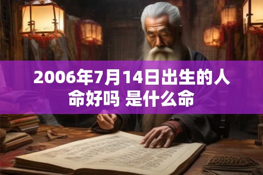 2006年7月14日出生的人命好吗 是什么命 2006年7月14日出生的人命好吗 是什么命