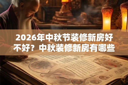 2026年中秋节装修新房好不好？中秋装修新房有哪些注意事项？