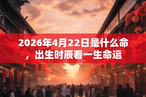 2026年4月22日是什么命,出生时辰看一生命运 2026年4月22日是什么命,出生时辰看一生命运