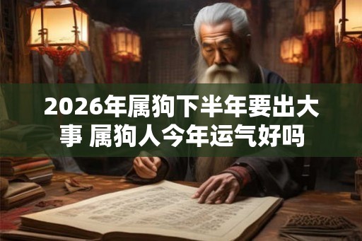 2026年属狗下半年要出大事 属狗人今年运气好吗