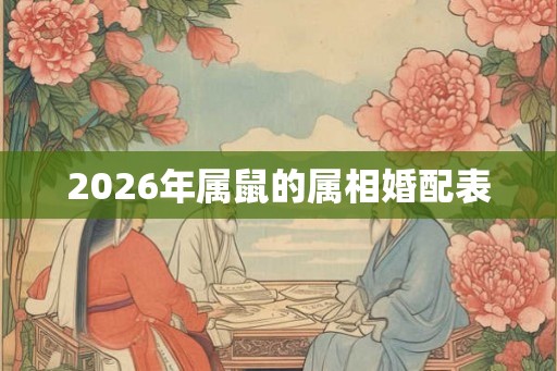 2026年属鼠的属相婚配表