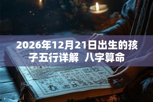 2026年12月21日出生的孩子五行详解 八字算命 2026年12月21日出生的孩子五行详解 八字算命
