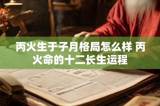 丙火生于子月格局怎么样 丙火命的十二长生运程