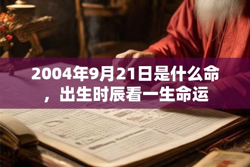 2004年9月21日是什么命,出生时辰看一生命运 2004年9月21日是什么命,出生时辰看一生命运