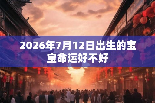 2026年7月12日出生的宝宝命运好不好