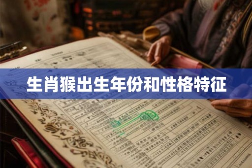 生肖猴出生年份和性格特征