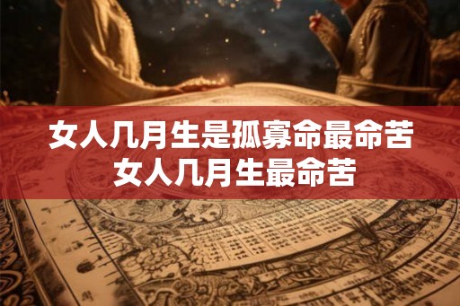 女人几月生是孤寡命最命苦 女人几月生最命苦