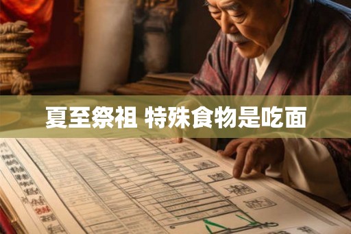 夏至祭祖 特殊食物是吃面