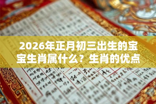 2026年正月初三出生的宝宝生肖属什么？生肖的优点有哪些？